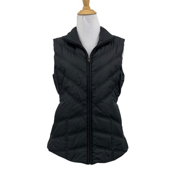 Patagonia Vest Womens M Medium Black Down With It Filled Full Zip Jacket *READ - Picture 1 of 15